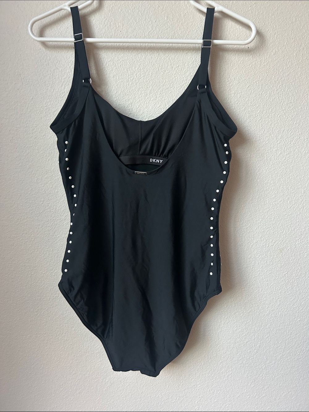 Dkny Black One-Piece Swimsuit with Side Stud Detail - Picture 3 of 6